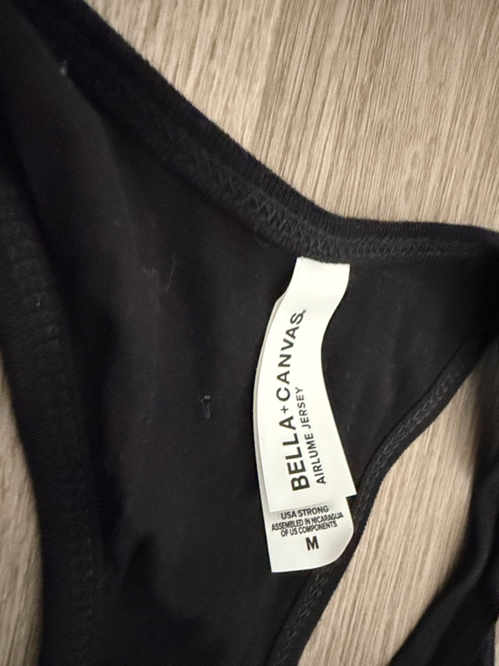 Bella Canvas Black Racerback Tank with Red 'R' Patch - Picture 2 of 3